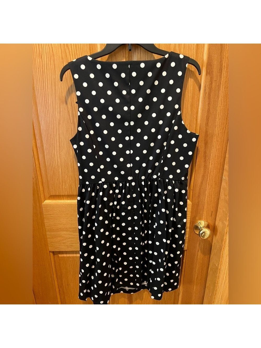 Lauren Conrad Dress Women's Size 10 Black White Dot Bow Detail - Picture 4 of 6